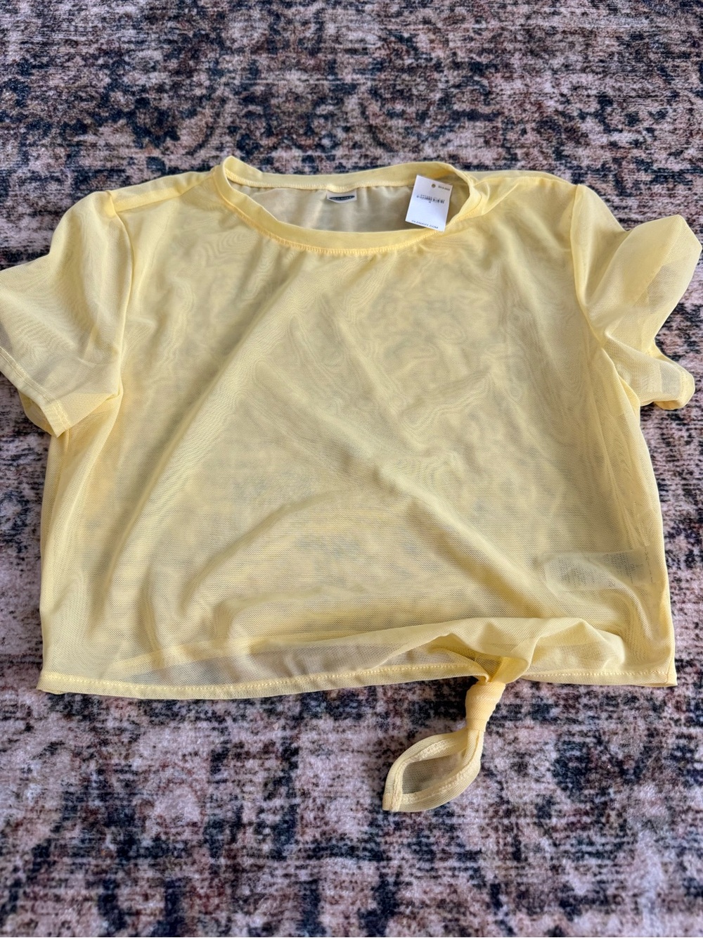 Old Navy Yellow Sheer Tie-Hem Swim Coverup